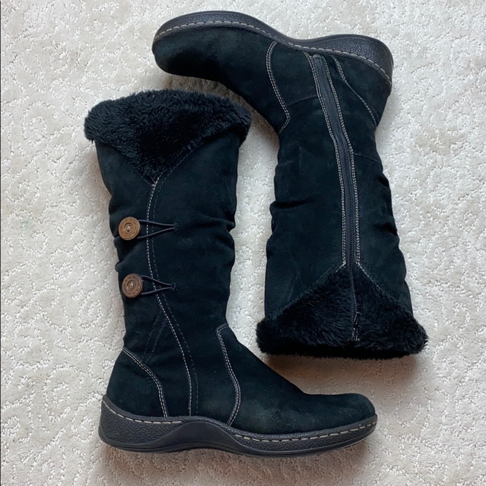 Bass Chill suede leather, fur, tall, winter boots